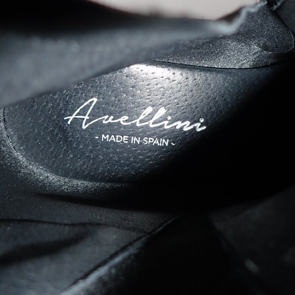 Avellini Leather Ankle Boot Booties Women's Size 37 Chunky Heeled - Picture 8 of 10